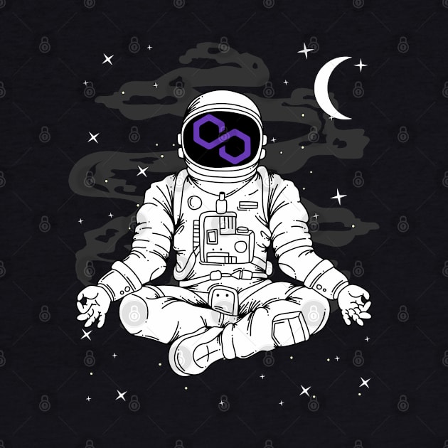 Astronaut Yoga Polygon Matic Coin To The Moon Crypto Token Cryptocurrency Blockchain Wallet Birthday Gift For Men Women Kids by Thingking About